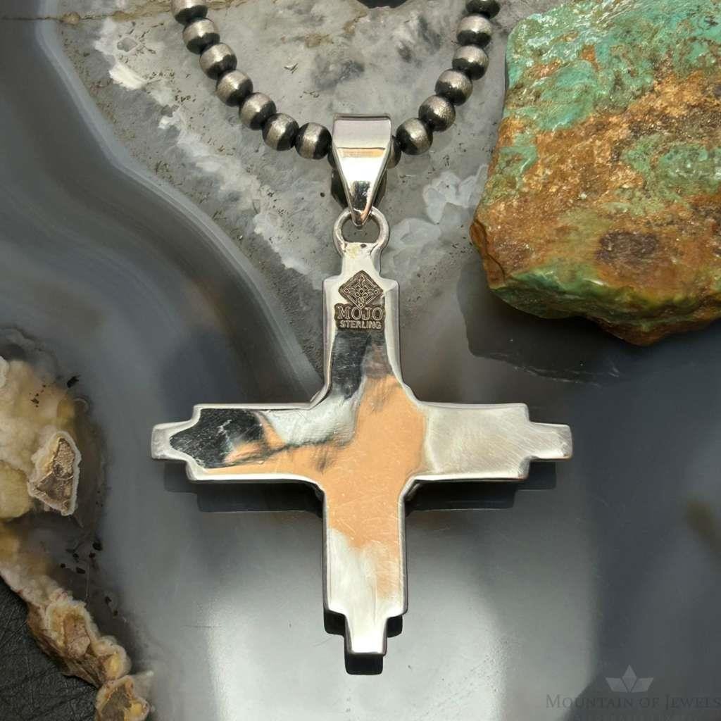 Sterling Silver Southwestern Style Rounded Wild Horse Unisex Zia Pendant #2