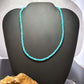 Sterling Silver 5mm Faceted Turquoise Beads 16" Necklace For Women