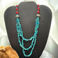 Carolyn Pollack Sterling Silver Turquoise & Red Jasper Beads 24" Necklace For Women