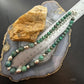 Carolyn Pollack Sterling Silver Chrysocolla Beads & Silver Beads 16"-20" Necklace For Women