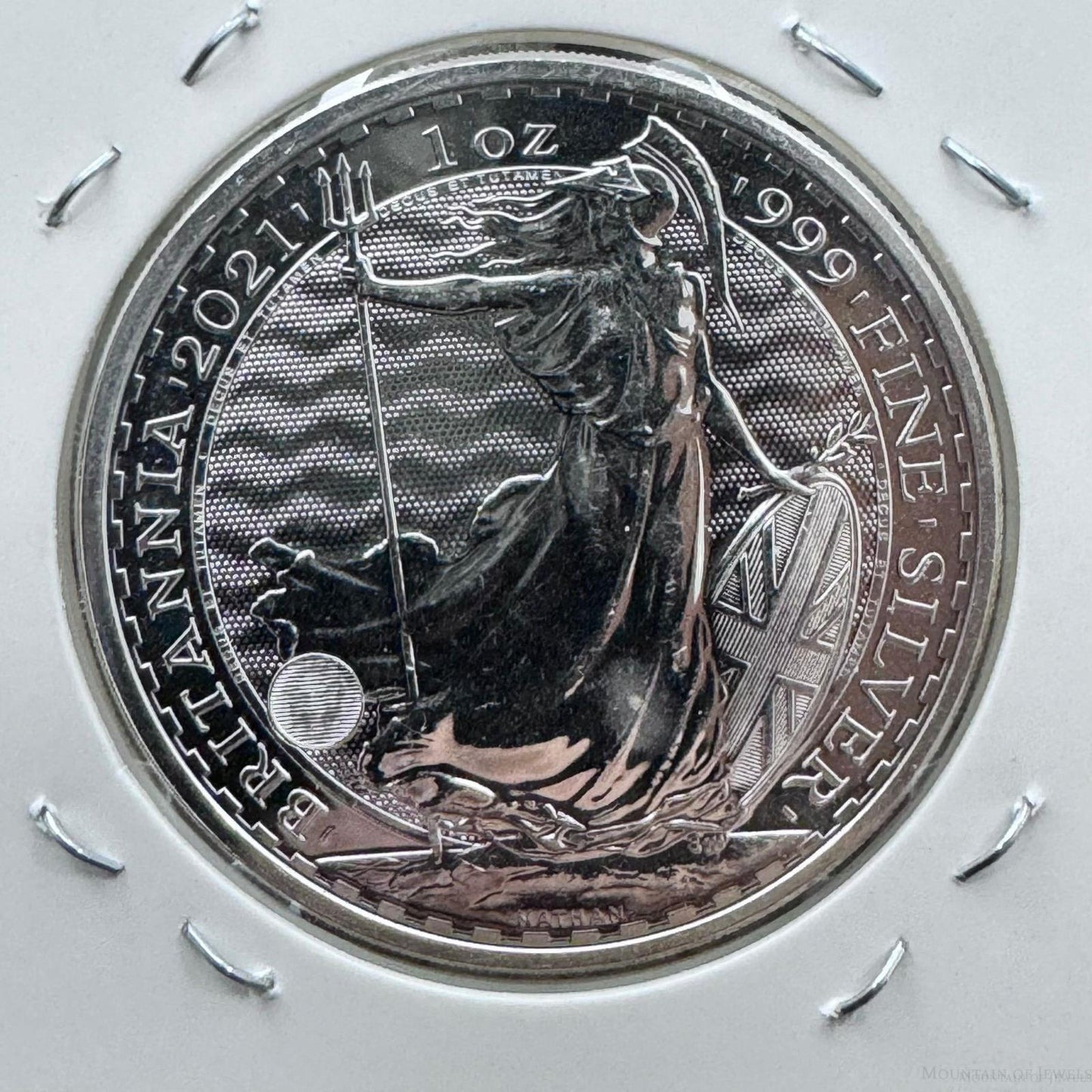 2021 UK 1.0 Troy Ounce .999 Fine Silver Britannia Round BU #71924-2GS