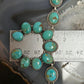 Sterling Silver Southwestern Style Mohave Turquoise Naja Necklace For Women