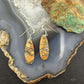 Sterling Silver Teardrop Maligano Jasper Slab Dangle Earrings For Women #510