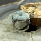 Carolyn Pollack Sterling Silver Amazonite Decorated Ring Size 5 For Women