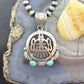 Alonzo Mariano Native American Sterling Silver Overlay Native American Motifs Unisex Pendant