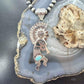 Alonzo Mariano Native American Sterling Silver Turquoise Kokopelli Kachina Unisex Pendant