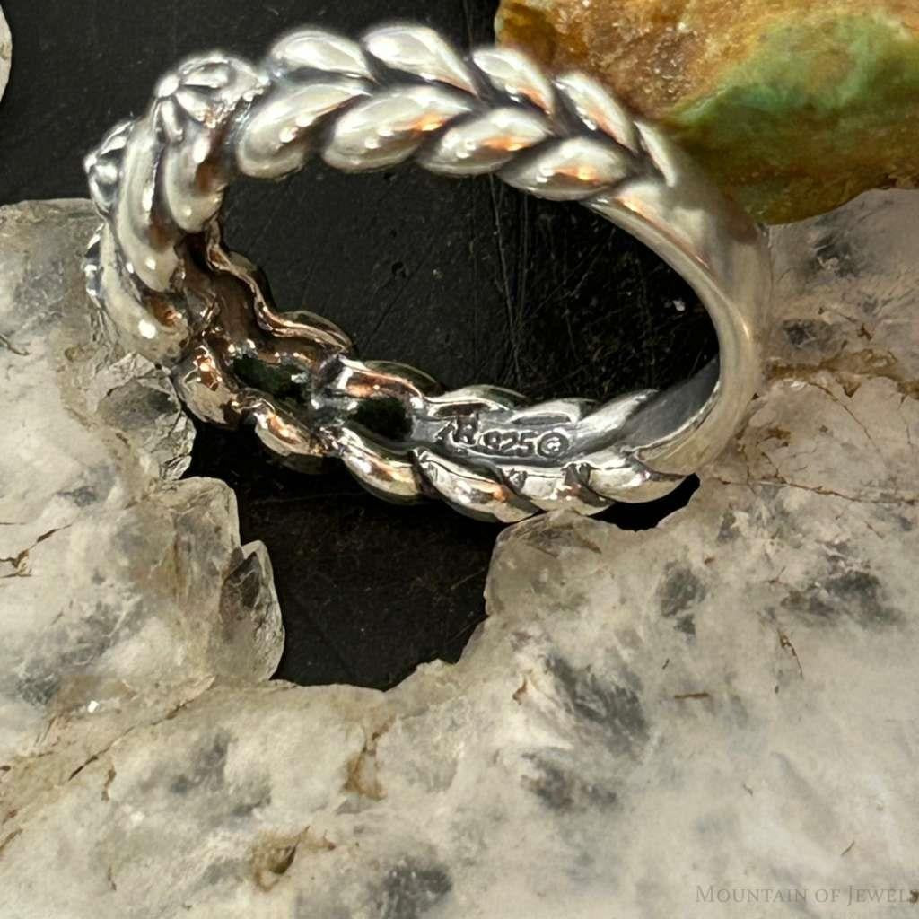 Carolyn Pollack Sterling Silver Decorated Flower Concho Ring Size 9 For Women