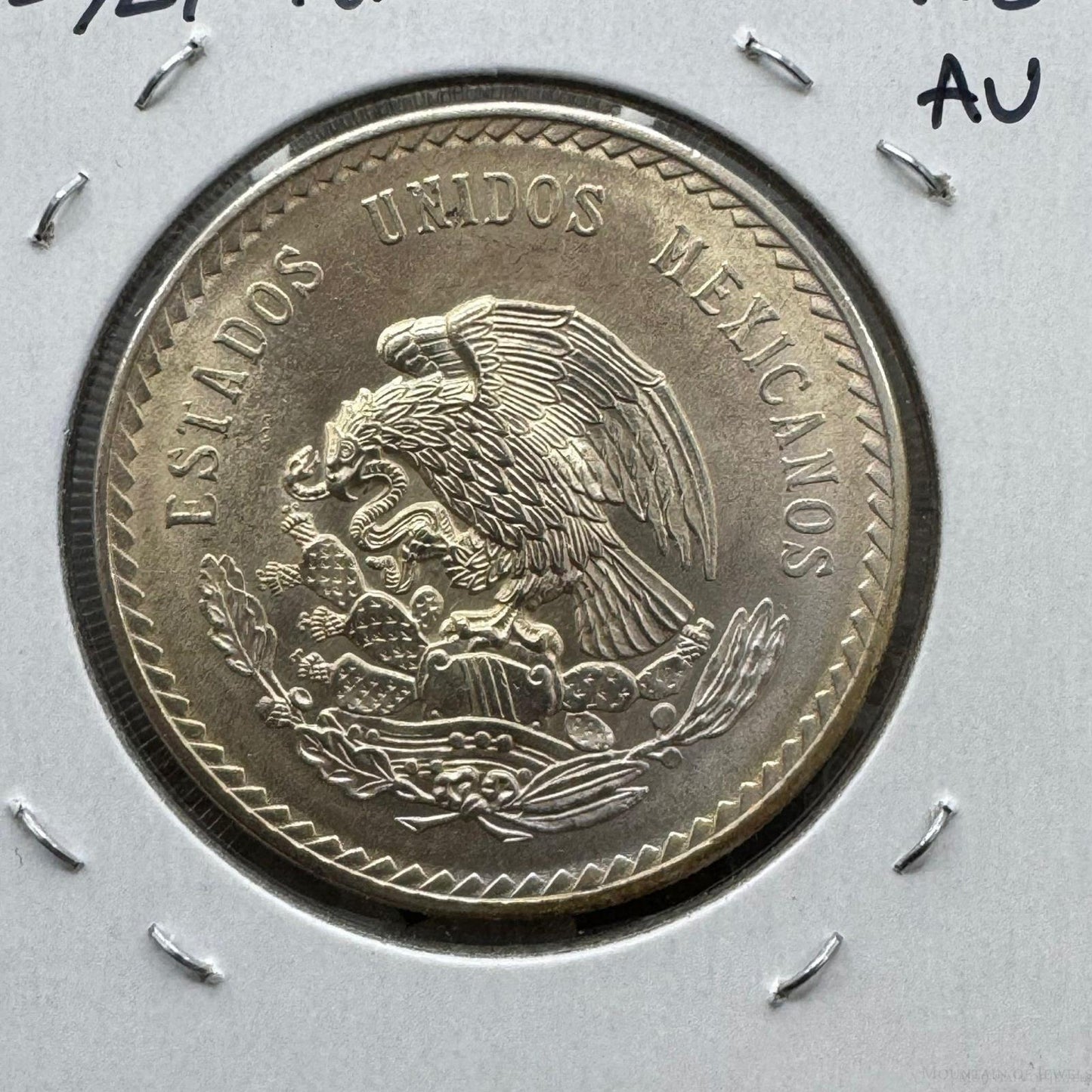 1948 Mexico 5 Pesos 30 gr 90% Silver Coin AU #52524-4GE