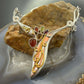 Carolyn Pollack Sterling Silver & Brass Multi Stone Decorated 18" Necklace For Women