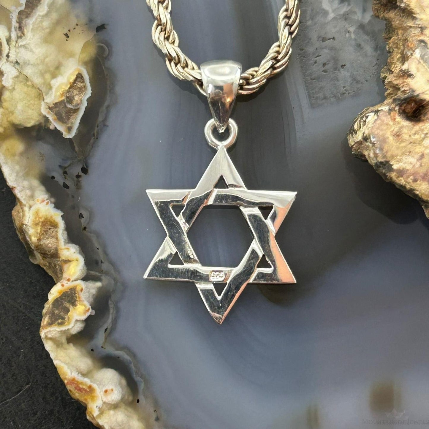 Sterling Silver Fashion Unisex Star of David Pendant