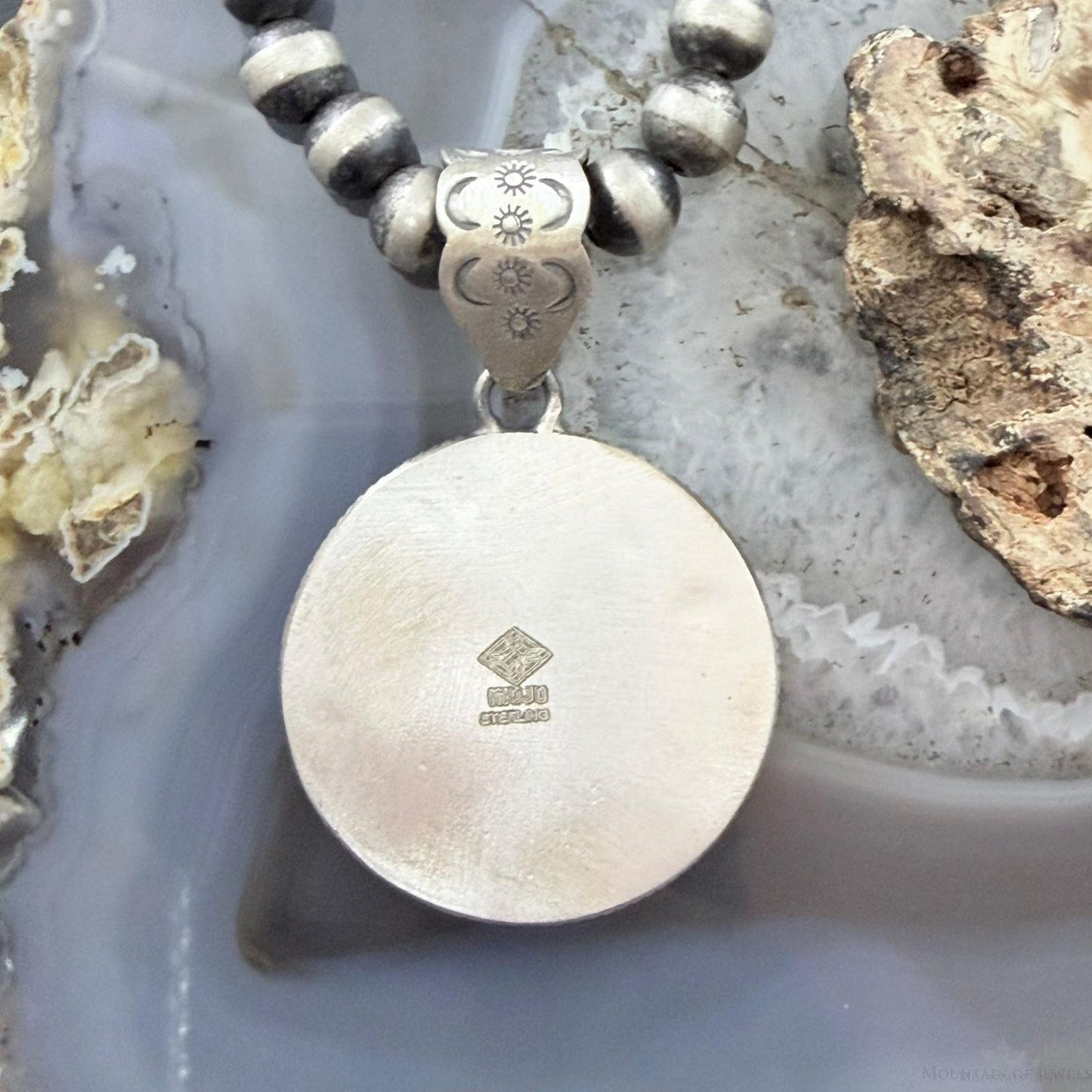 Genuine 1943 90% Silver Mercury Dime Coin w/Lapis Decorated Unisex Pendant #1