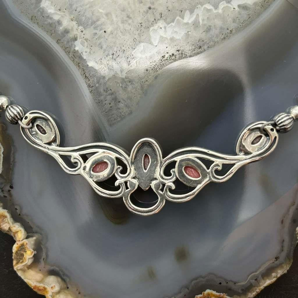 Carolyn Pollack Sterling Silver Multi Stone Pendant Beads Necklace For Women