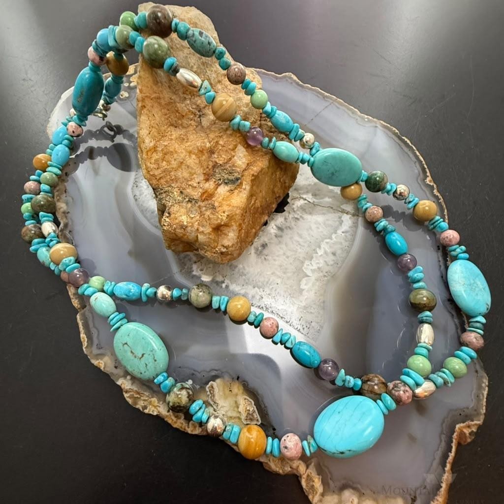 Carolyn Pollack Turquoise & Multi Stone Beaded 36" Necklace For Women