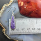 Sterling Silver Southwestern Style Teardrop Charoite Dangle Earrings For Women