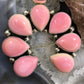 Robert Shakey Sterling Silver 7 Teardrop Pink Conch Naja Pendant For Women