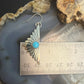 Michael Nez Navajo Sterling Silver Rounded Turquoise Cloud Dangle Earrings For Women