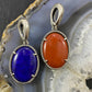Carolyn Pollack Vintage Southwestern Style Sterling Double Sided Stone Pendant