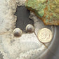 Native American Sterling Silver Round Stamped Concho Stud Earrings For Women