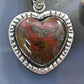 Sterling Silver Southwestern Style Sean Agate Heart Decorated Pendant For Women