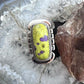 Sterling Silver Southwestern Style Atlantisite Decorated Bar Ring Size 8.5 For Women