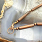 Southwestern Style 3-9.5mm Copper Navajo Pearl Round,Cylinder w/Carico Lake Turquoise 22" Necklace For Women