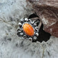 Carolyn Pollack Sterling Silver Orange Spiny Oyster Decorated Split Shank Ring For Women