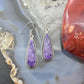 Sterling Silver Southwestern Style Teardrop Charoite Dangle Earrings For Women
