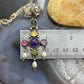 Ron Wesley Silver Southwestern Style Multi Gemstone Dangle Earrings For Women
