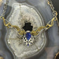 Carolyn Pollack Sterling Silver & Brass Lapis Decorated 15" Necklace For Women