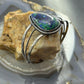 Sterling Silver Southwestern Style Teardrop Azurite Decorated Bracelet For Women