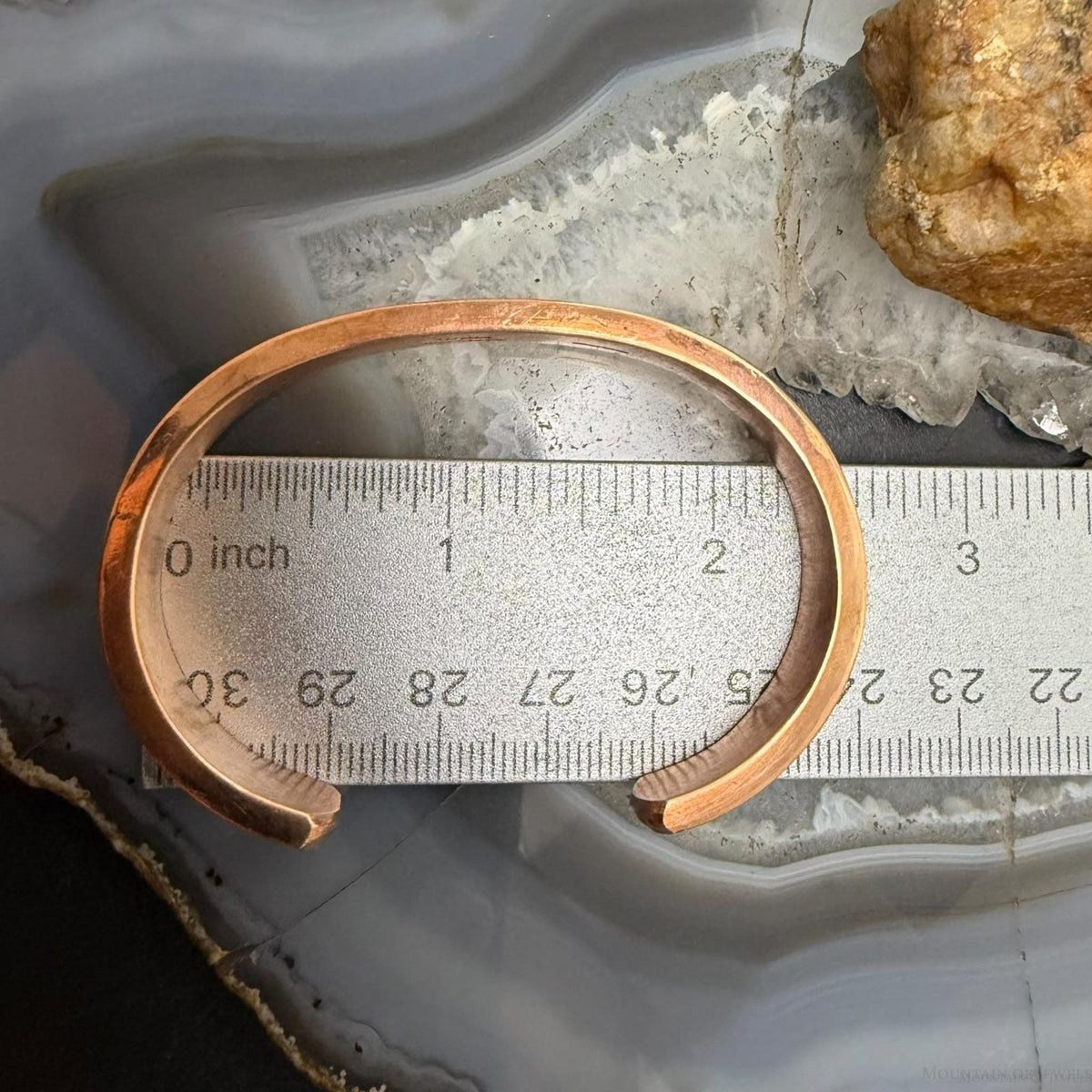 Wylie Secatero Navajo Sterling Silver & Copper Stamped Bracelet For Women #2