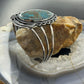 Sterling Silver Southwestern Style Large Oval Shattuckite Bracelet For Women