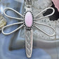 Delbert Secatero Sterling Silver Oval Pink Conch Dragonfly Pendant For Women