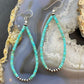 Navajo Pearl Beads & Turquoise Beads 3 mm Sterling Dangle Earrings For Women