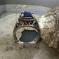 Carolyn Pollack Southwestern Style Sterling Lapis & Faceted Crystal Doublet Ring