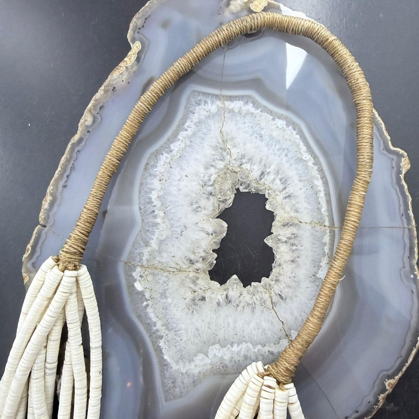 Vintage Native American 10 Strands White Shell Heishi Beads Necklace For Women