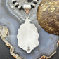 Sterling Silver Southwestern Style Peanut Obsidian Decorated Pendant For Women