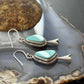 Sterling Silver Southwestern Style Turquoise Squash Blossom Dangle Earrings For Women #2