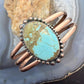Copper Southwestern Style Oval Turquoise #8 Decorated Bracelet For Women