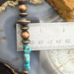 Southwestern Style Copper 4.5-14mm Navajo Pearl&Natural Hubei Turquoise Necklace For Women
