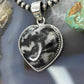Sterling Silver Southwestern Style White Buffalo Heart Pendant For Women