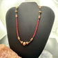 Southwestern Style Copper Navajo Pearl w/Red Coral Beads 18" Necklace For Women