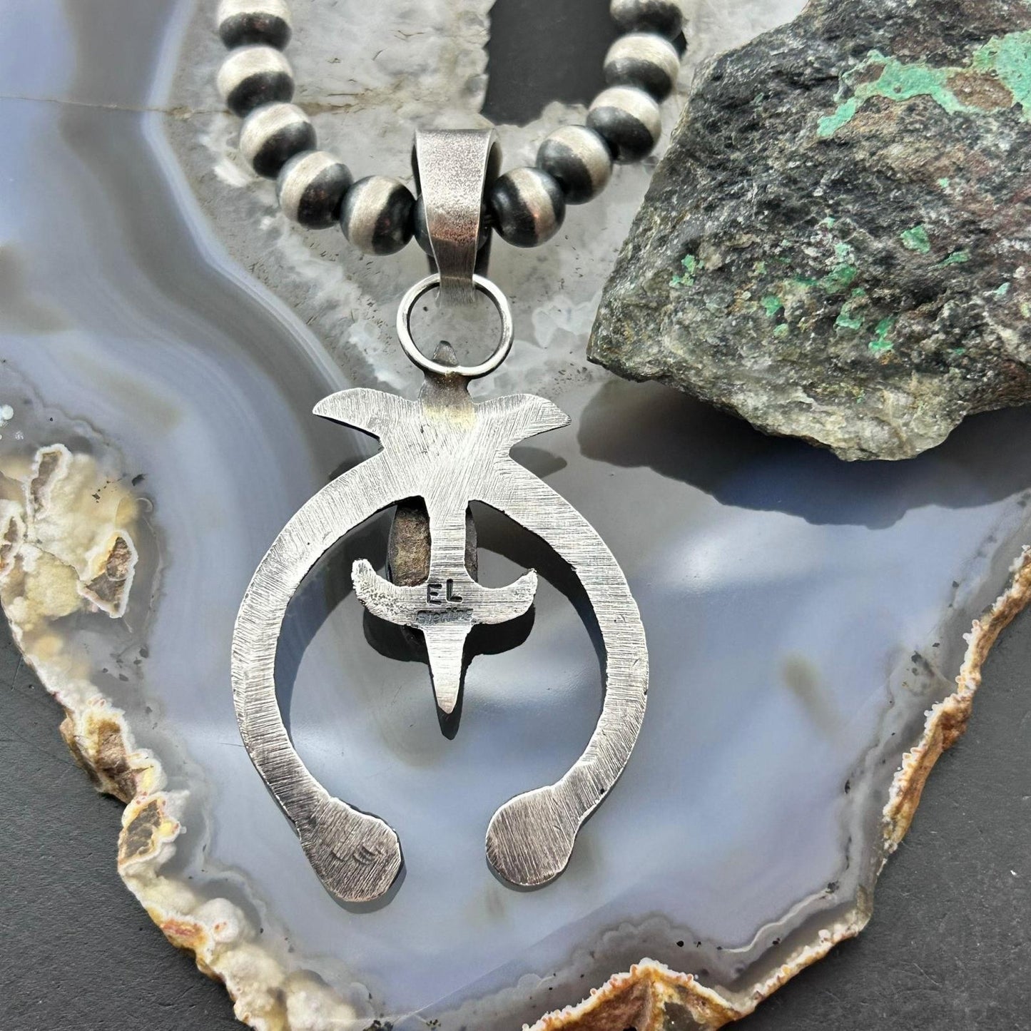 Eva & Linberg Billah Native American Sterling Silver Pink Conch Naja Pendant For Women