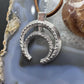 Gary Custer Sterling Silver Tufa Cast Double Naja Unisex Pendant w/Leather Cord