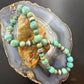 Carolyn Pollack Sterling Silver Navajo Pearl & Turquoise Beads 16"-18" Necklace For Women