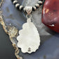 Sterling Silver Southwestern Style Teardrop Peanut Obsidian Pendant For Women