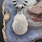 Native American Sterling Silver Teardrop Purple Phosphosiderite Pendant For Women
