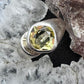 Carolyn Pollack Sterling Silver Faceted Round Yellow Topaz Ring Size 7 For Women