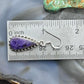 Sterling Silver Southwestern Style Teardrop Charoite Dangle Earrings For Women