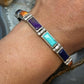 Christine Wolf Sterling Silver Double Side Multi-Stone Link Bracelet For Women